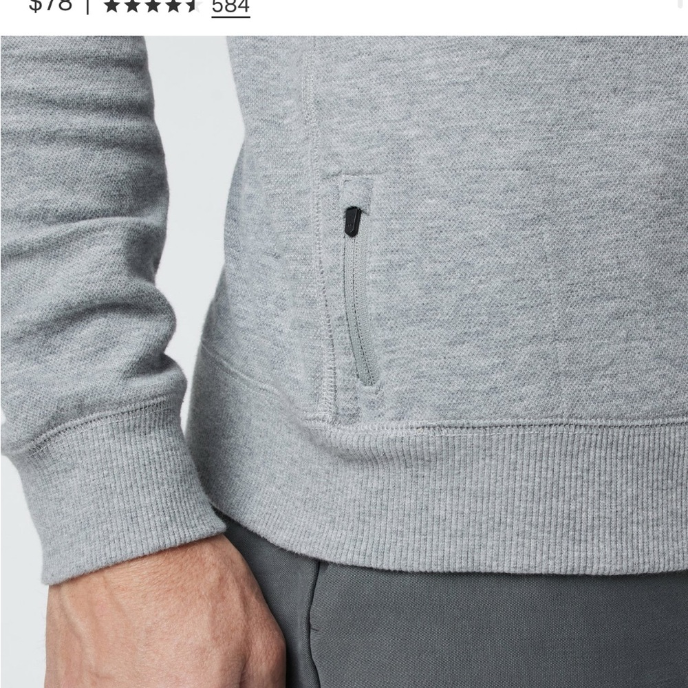 Vuori Jeffreys Pullover Gray Long Sleeve Top - Picture 2 of 15